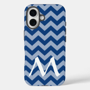 Coque Pour iPhone 16 Chevrons marocains méditerranéens avec Monogramme