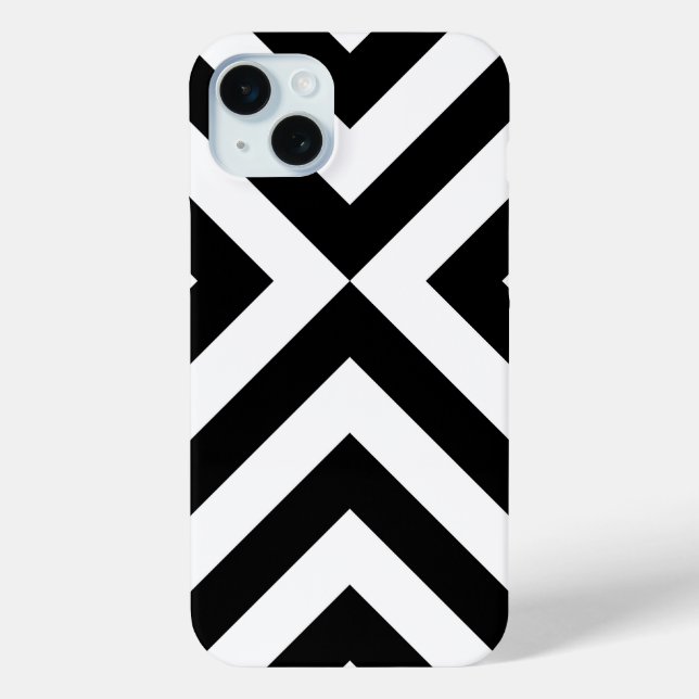 Coques Case-Mate iPhone Chevrons noirs et blancs (Verso)