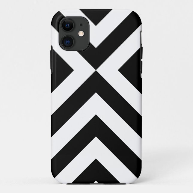 Coques Case-Mate iPhone Chevrons noirs et blancs (Dos)