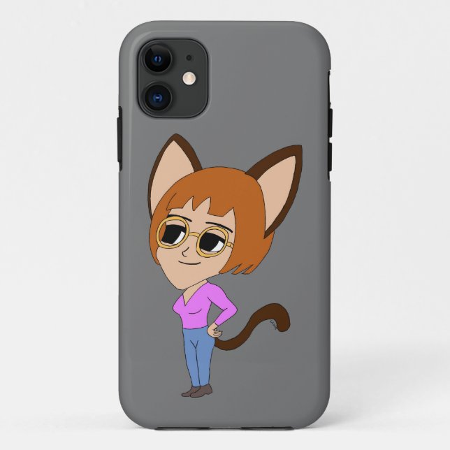 Coques Case-Mate iPhone chibi catgirl (Dos)