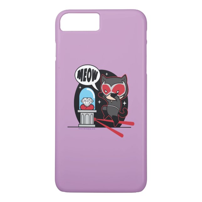 Coques Case-Mate iPhone Chibi Catwoman à voler un diamant (Dos)