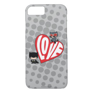 Coque iPhone 8/7 Chibi Catwoman rebondit sur Batman