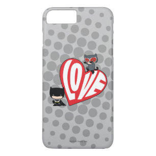 Coque Case-Mate Pour iPhone Chibi Catwoman rebondit sur Batman