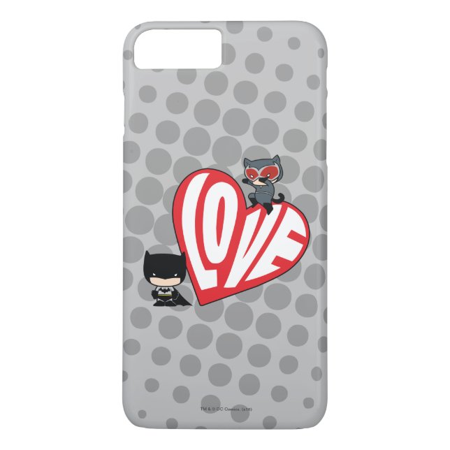 Coques Case-Mate iPhone Chibi Catwoman rebondit sur Batman (Dos)
