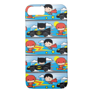 Coques Pour iPhone Chibi Flash, Superman et Batman Racing Motif