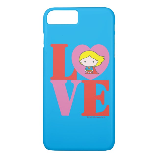 Coques Case-Mate iPhone Chibi Supergirl LOVE (Dos)