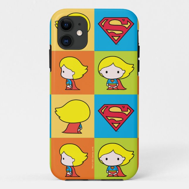 Coques Case-Mate iPhone Chibi Supergirl retournement de caractère (Dos)