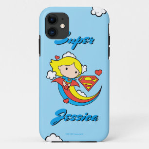 Coques Pour iPhone Chibi Supergirl volant arc-en-ciel
