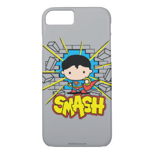 Coque Case-Mate Pour iPhone Chibi Superman Frappant À Travers Un Mur De Brique