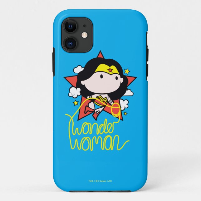 Coques Case-Mate iPhone Chibi Wonder Woman Voler Avec Lasso (Dos)
