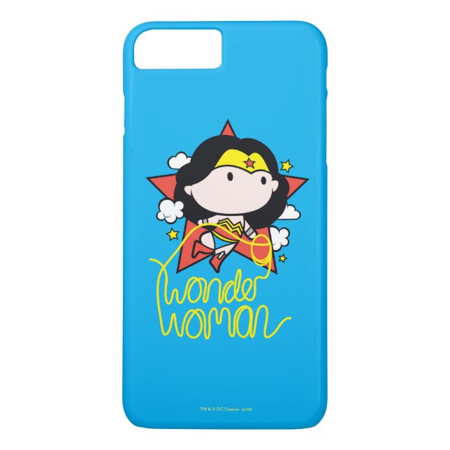 Coques Case-Mate iPhone Chibi Wonder Woman Voler Avec Lasso (Dos)