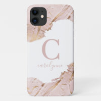 Chic Blush Rose Rose Or Phuile Blanc Monogramme