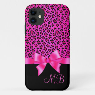 Coques Pour iPhone Chic élégant Girly d'empreinte de léopard rose et