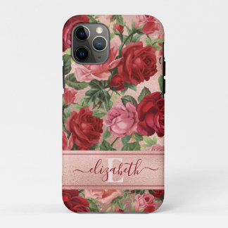 Case-Mate iPhone Case Chic Elegant Vintage Rose Rouge Roses Nom Floral