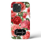 Chic Elegant Vintage rose rouge roses nom floral