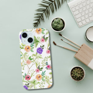 Coque Pour iPhone 15 Chic Floral Décontracté