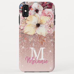 Case-Mate iPhone Case Chic Floral Rose Gold Parties scintillant iPhone X