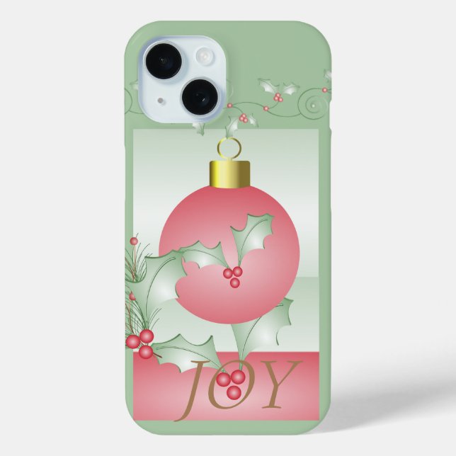 Coques Case-Mate iPhone Chic moderne rose vert Noël Joie (Verso)