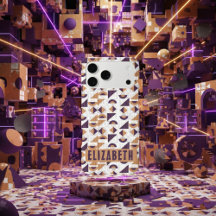 chic moderne violet et or abstrait Motif