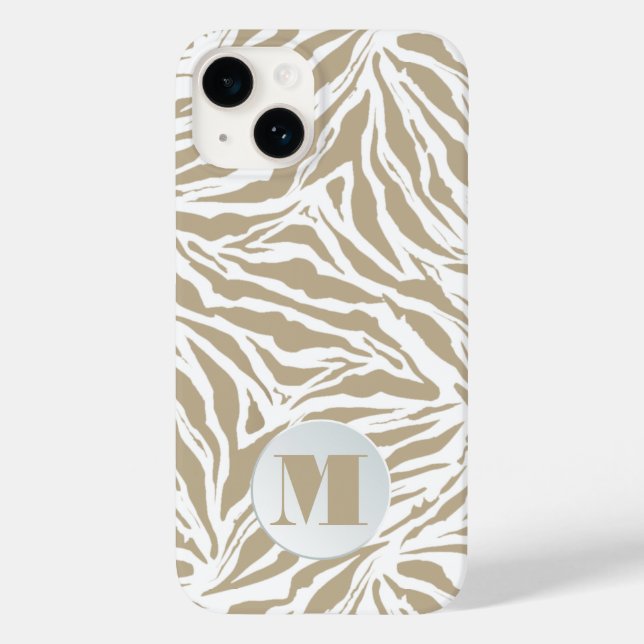 Coques Case-Mate iPhone Chic Monogram Zebra (Verso)