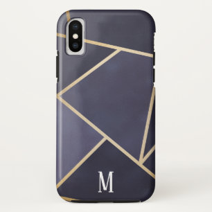 Case-Mate iPhone Case Chic Monogramme Abstrait Violet et Or