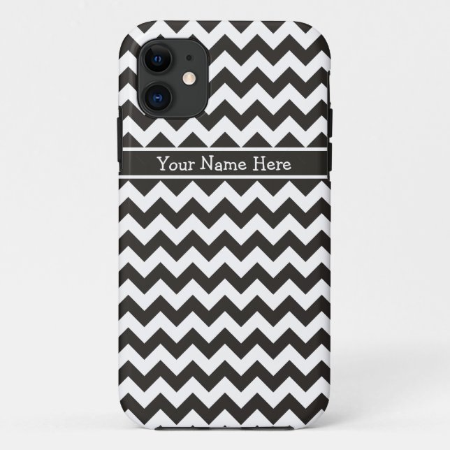Coques Case-Mate iPhone Chic Motif Chevrons Noir et Blanc (Dos)