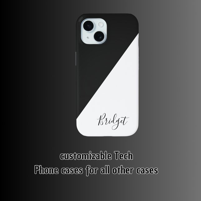 Coques Case-Mate iPhone chic noir & blanc géométrique moderne (Créateur téléchargé)