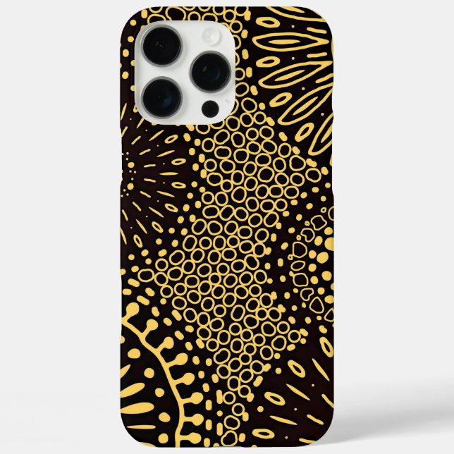 Coques Case-Mate iPhone Chic Or Noir Fleur Ethnique  (Verso)