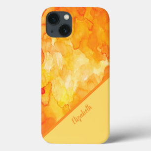 Case-Mate iPhone Case Chic orange aquarelle personnalisée