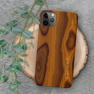 Case-Mate iPhone Case Chic Personnalisé Motif Grain de Bois Rétro Élégan