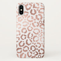 Chic Rose Gold Leopard Cheetah Poster de animal