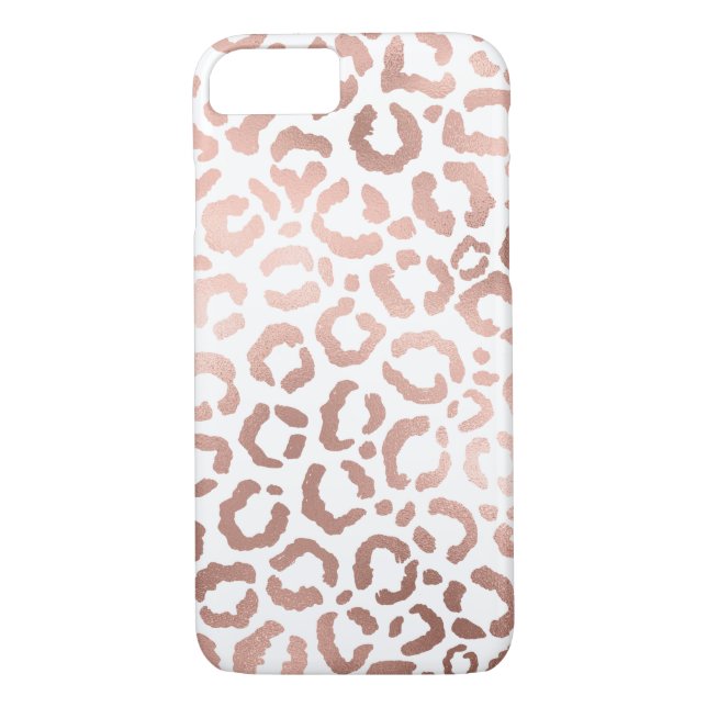 Coques Case-Mate iPhone Chic Rose Gold Leopard Cheetah Poster de animal (Dos)