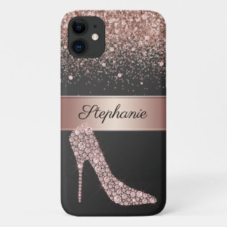 Case-Mate iPhone Case Chic Rose Gold Parties scintillant Diamond High He