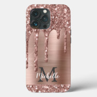 Chic Rose Gold Parties scintillant Drives Monogram