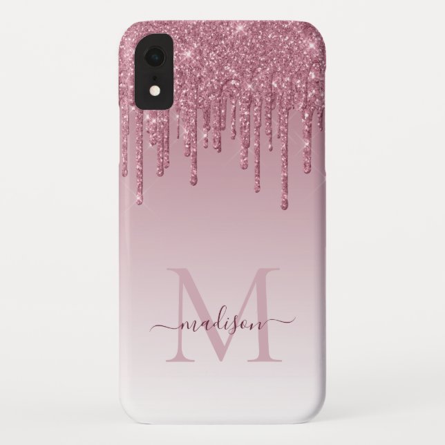 Coques Case-Mate iPhone Chic rose rose rose rose Parties scintillant or ét (Dos)