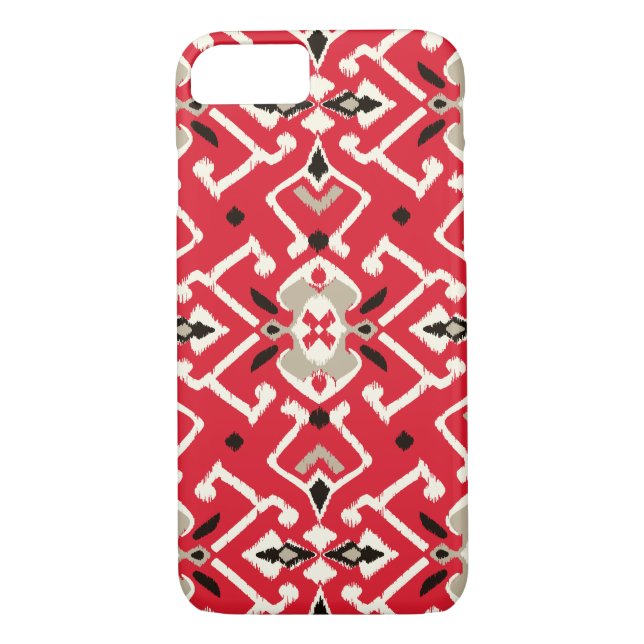 Coques Case-Mate iPhone Chic rouge blanc noir ikat motif tribal (Dos)