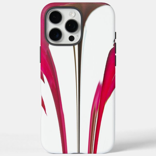 Coques Case-Mate iPhone Chic rouge extraordinaire rose sous le ciel blanc. (Verso)