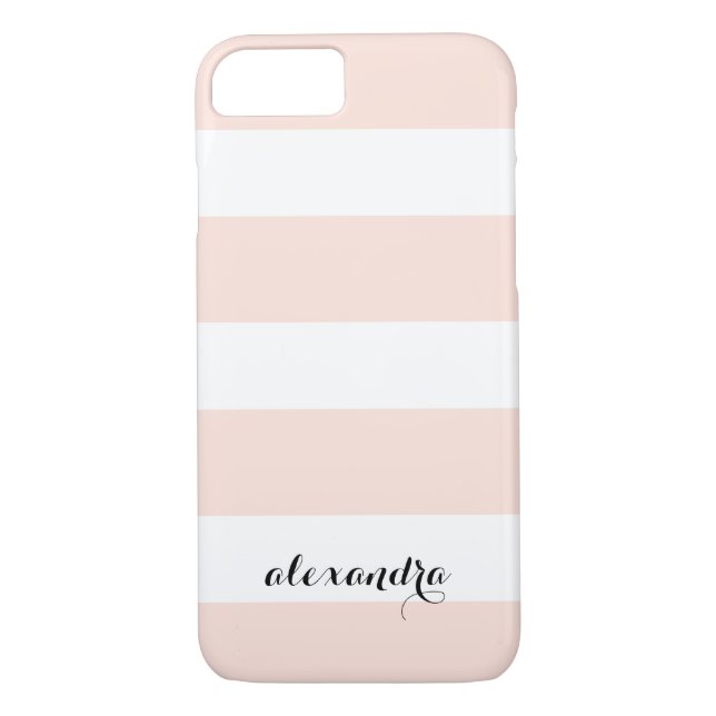 Coques Case-Mate iPhone Chic rouge rose et blanc (Dos)