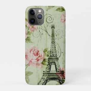 Case-Mate iPhone Case chic tour de paris fleuris rose à la menthe de pr
