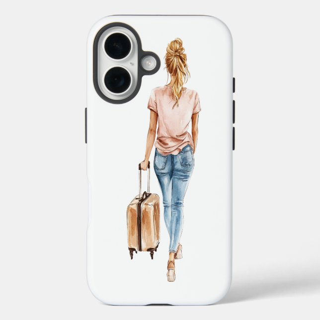 Coques Case-Mate iPhone Chic Travel Girl Phone Case (Verso)