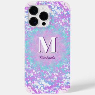 Coque Pour Pour iPhone 14 Pro Max Chic violet rétro Monogrammé