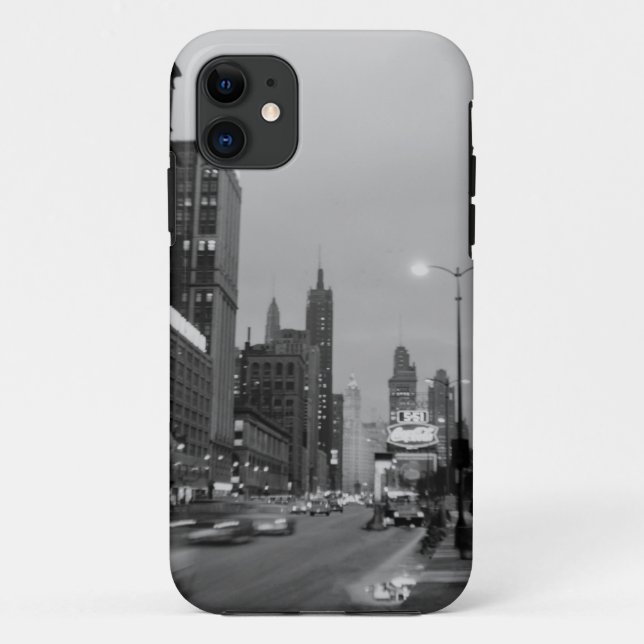 Coques Case-Mate iPhone Chicago Michigan Avenue @ Nuit 6 mars 1967 (Dos)