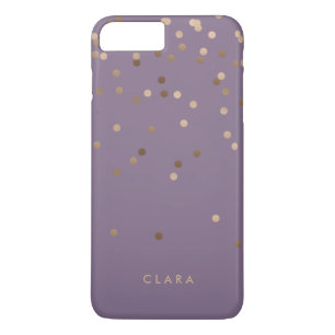 Coque Case-Mate Pour iPhone chick glam rose or confetti points violet