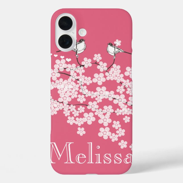 Coques Case-Mate iPhone Chickadee aux fleurs de cerisiers (Verso)