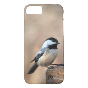 Coque iPhone 7 Chickadee dans une caisse légère d'or de l'iPhone