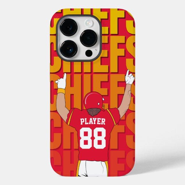 Coques Case-Mate iPhone Chiefs personnalisés Jersey Football américain (Verso)