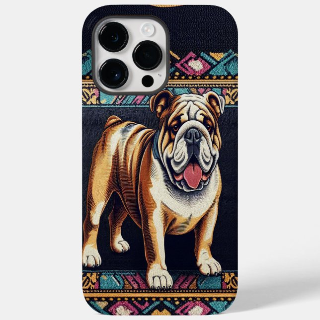Coques Case-Mate iPhone Chien à bulles réaliste et élégant avec cadre colo (Verso)
