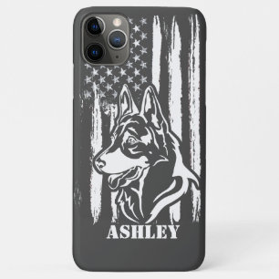 Case-Mate iPhone Case Chien à drapeau américain, berger allemand des Éta