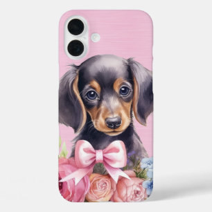 COQUES iPhone 16 PLUS CHIEN À POULET ADORABLE À COULEUR D'EAU