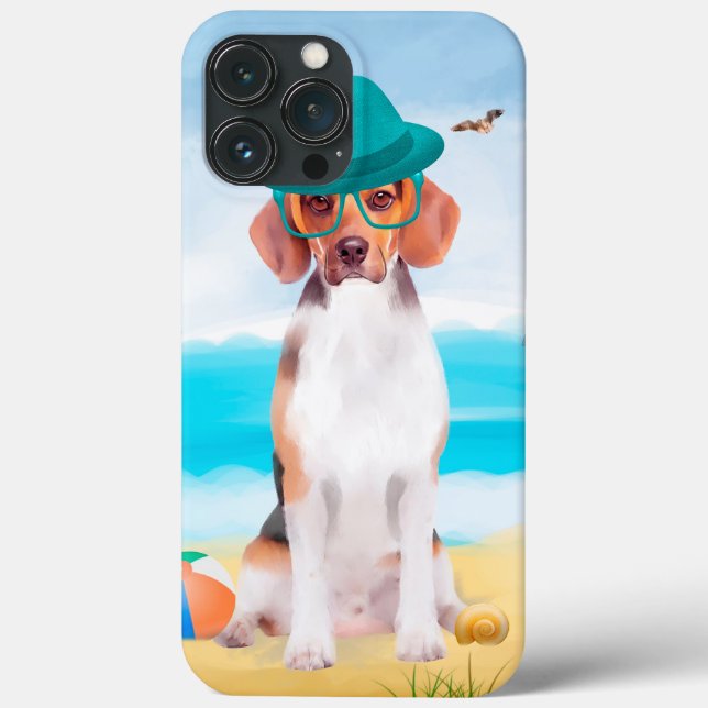 Coques Case-Mate iPhone Chien beagle Sur La Plage (Verso)